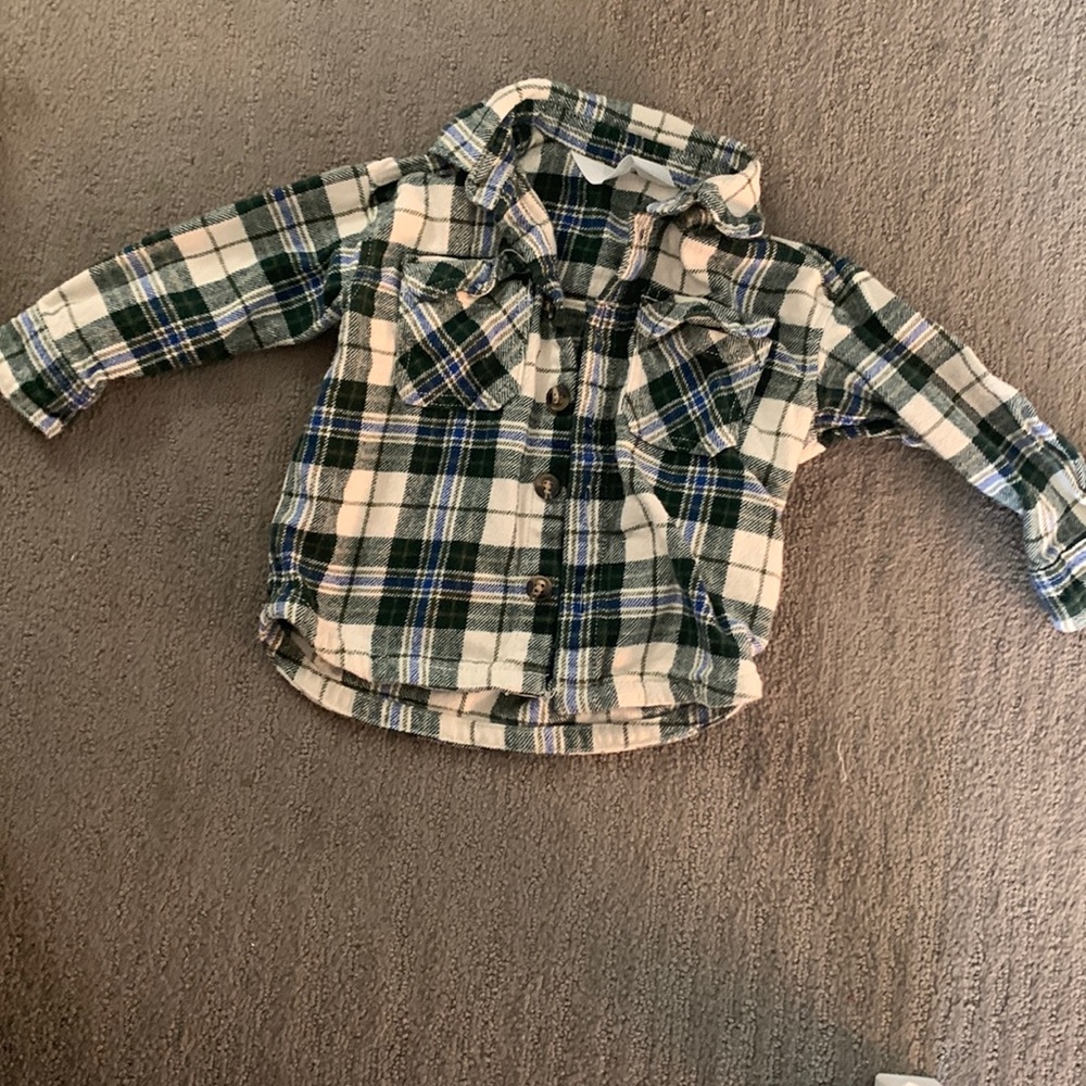 H&M heavyweight plaid flannel (2T)